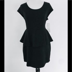 NWT Kenzie Peplum black dress Size Large